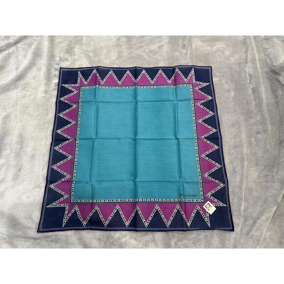 Vintage Yves Saint Laurent Geometric Pattern Scarf - Picture 1 of 2